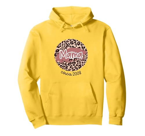 Mama Circa 2008 Established Leopard Print Muttertag Pullover Hoodie Mama Circa 2008 Established Leopard Print Muttertag Pullover Hoodie von Motherly Love Designs