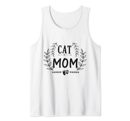 Katzenmutter für Frauen, Katze, Mama, Haustierliebhaber, lustiges Blumenfell, Mutter Tank Top von Mothers Day Apparels 2024