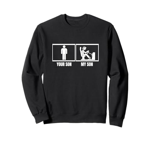 SIM Racer Dein Sohn Mein Sohn Papa Mama Lustiges SIM-Rennen Sweatshirt von Motion Racing Simulator Designs For Simracing Fans