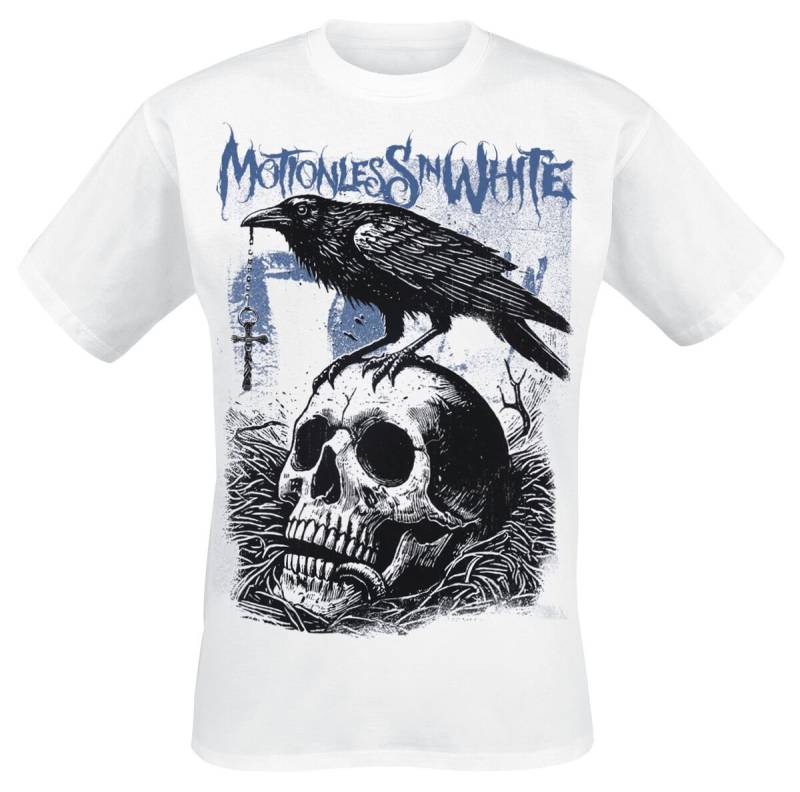 Motionless In White Crow T-Shirt weiß in S von Motionless In White