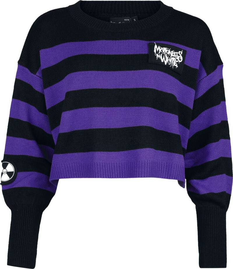 Motionless In White Strickpullover - EMP Signature Collection - S bis XXL - für Damen - Größe XXL - schwarz/lila  - EMP exklusives Merchandise! von Motionless In White