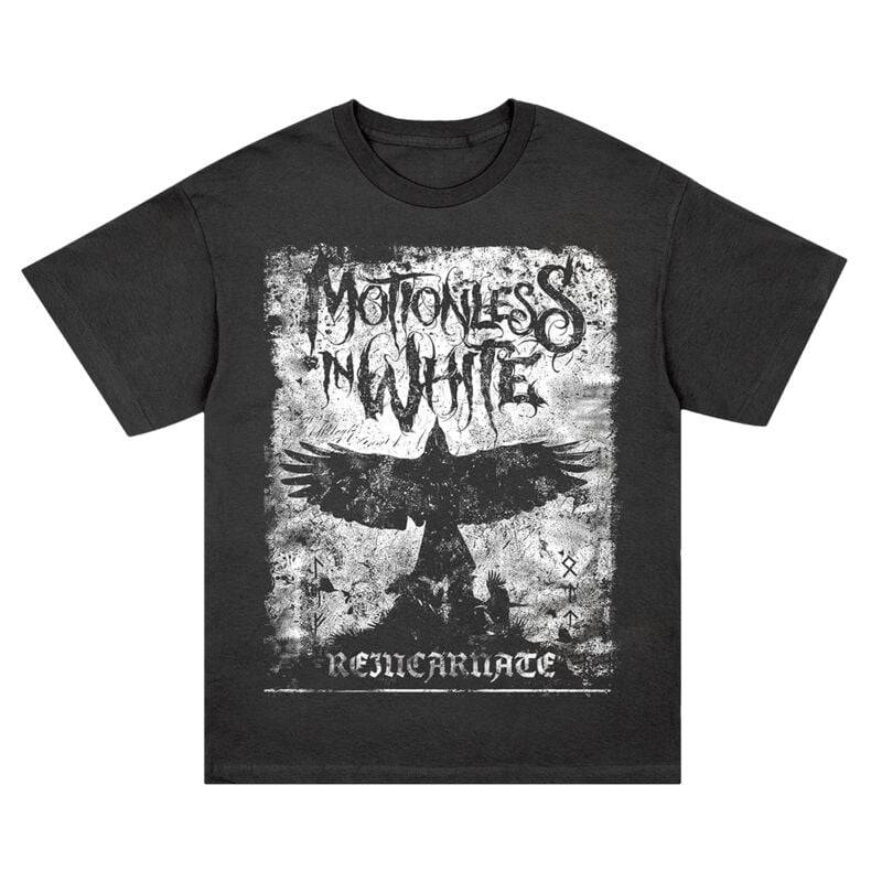 Motionless In White T-Shirt - Reincarnate Crow - S bis XXL - für Männer - Größe XL - schwarz  - Lizenziertes Merchandise! von Motionless In White