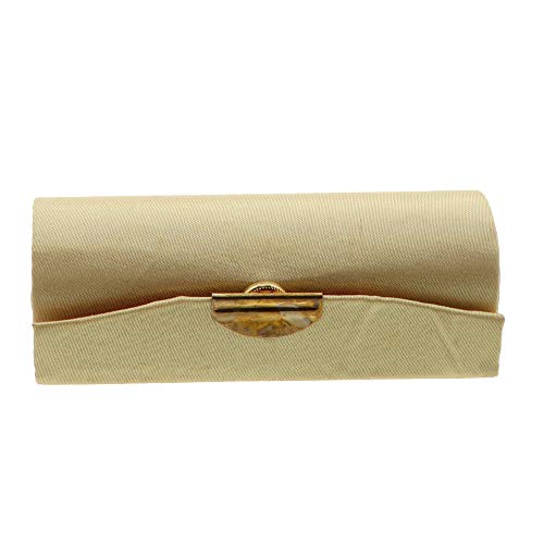 Lippenstift-Etui für Damen, massives Gold, Satin, mit Spiegel, Geldbörse, Lippenstift-Halter von Motique Accessories