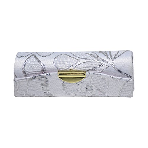 Motique Accessories Elegantes Lippenstiftetui für Damen, mit Spiegel, Geldbörse, Lippenstift-Halter, Silber von Motique Accessories