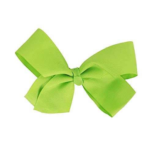 Ripsband-Haarschleife für Mädchen, 10,2 cm, Limettengrün von Motique Accessories