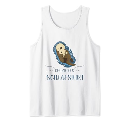 Damen Offizielles Schlafshirt Otter Schlafanzug Seeotter Tank Top von Motiv Süße Otter Designs