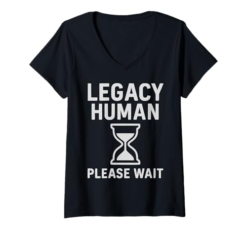 Damen Legacy Human Sanduhr Statement T-Shirt mit V-Ausschnitt Damen Legacy Human Sanduhr Statement T-Shirt mit V-Ausschnitt von MotivManufaktur