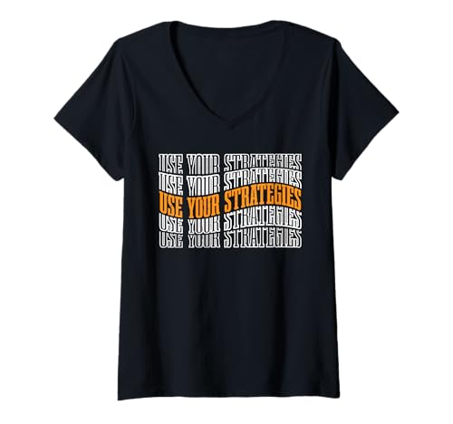 Damen Use Your Strategies Teacher Test Exam Motivation - T-Shirt mit V-Ausschnitt Damen Use Your Strategies Teacher Test Exam Motivation - T-Shirt mit V-Ausschnitt von Motivation der Lehrerprüfung
