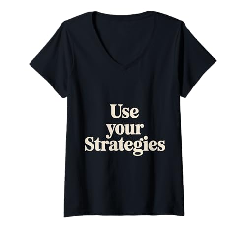 Damen Use Your Strategies Teacher Test Exam Motivation ||- T-Shirt mit V-Ausschnitt Damen Use Your Strategies Teacher Test Exam Motivation ||- T-Shirt mit V-Ausschnitt von Motivation der Lehrerprüfung