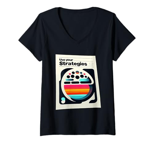 Damen Use Your Strategies Teacher Test Exam Motivation ||- T-Shirt mit V-Ausschnitt Damen Use Your Strategies Teacher Test Exam Motivation ||- T-Shirt mit V-Ausschnitt von Motivation der Lehrerprüfung