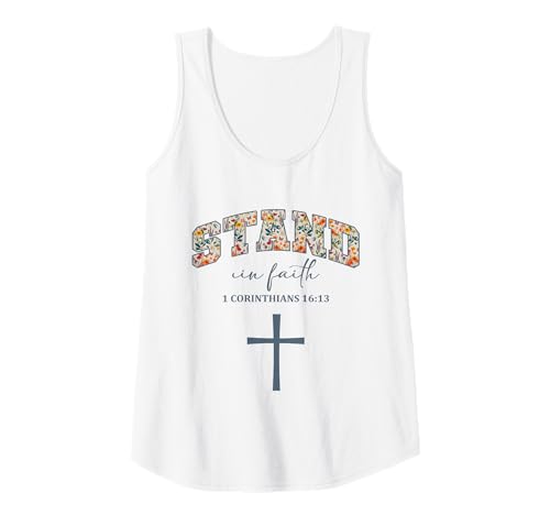 Damen Stand In Faith Cross Christians Religion Bible Scripture Tank Top Damen Stand In Faith Cross Christians Religion Bible Scripture Tank Top von Motivational Inspirational Bible Verse Quote Gifts