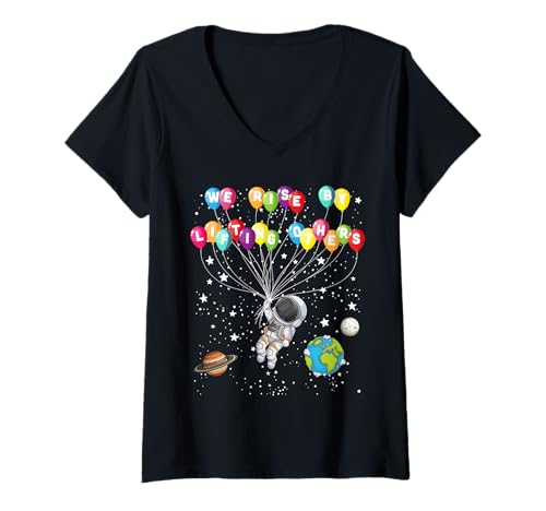 Damen We Rise by Lifting Others – Motivierendes Zitat Inspiration T-Shirt mit V-Ausschnitt Damen We Rise by Lifting Others – Motivierendes Zitat Inspiration T-Shirt mit V-Ausschnitt von Motivational Quote We Rise By Lifting Others