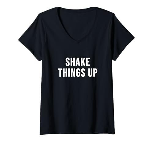 Damen Die Dinge auf den Kopf Stellen T-Shirt mit V-Ausschnitt Damen Die Dinge auf den Kopf Stellen T-Shirt mit V-Ausschnitt von Motivational