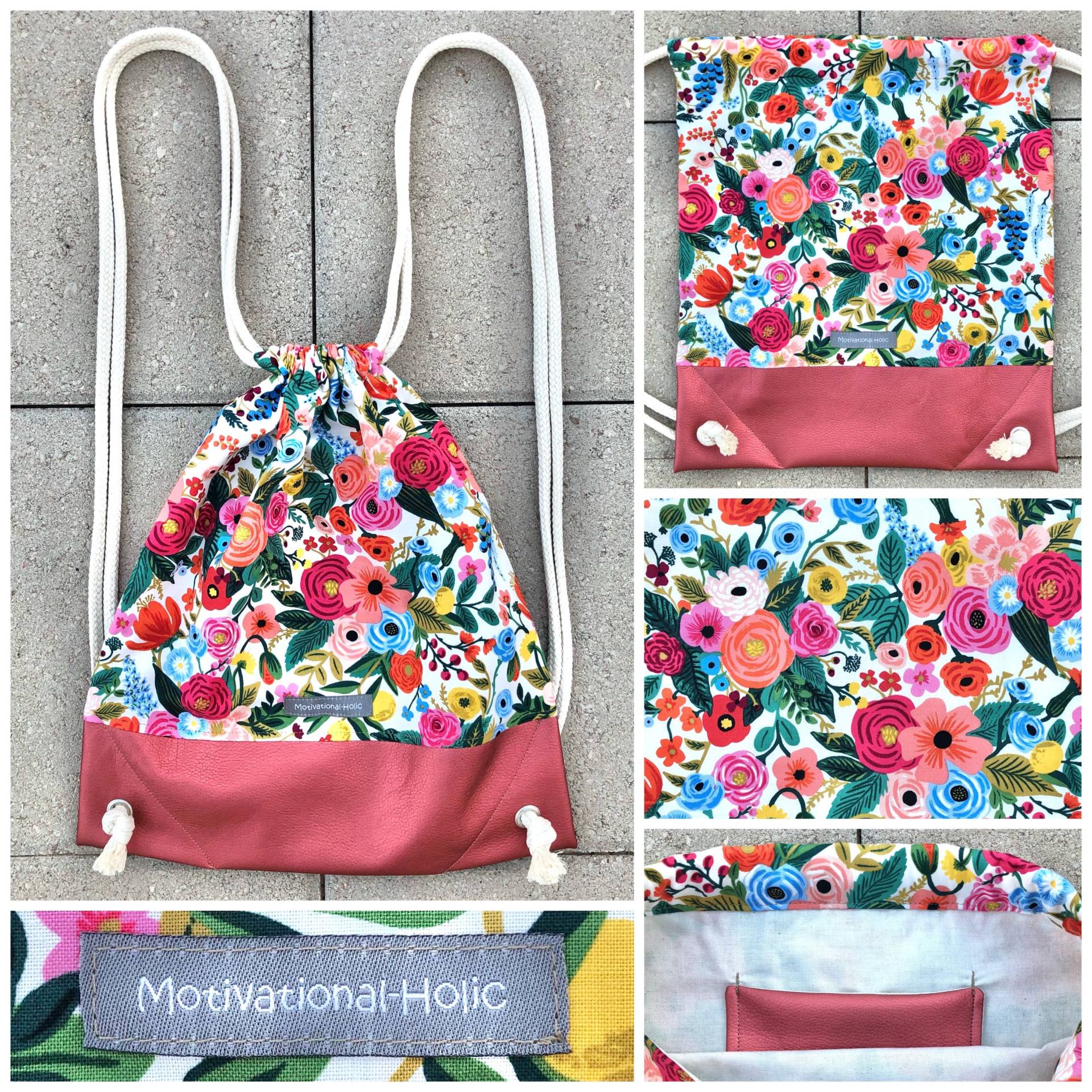 Motivations-Holic-Kordelzug-Buchtasche Mit Innentasche von MotivationalHolicLLC