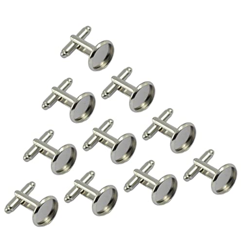 MotiveTech 10 Stück Manschetten Manschette Lünette Basis Erkenntnisse 12mm Pads Silber von MotiveTech