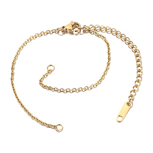 MotiveTech Extension Tail Chain Verlängerungskette Schmuck Extender Kette Edelstahl mit Karabinerverschluss für DIY Schmuckherstellung für Armband Halskette von MotiveTech