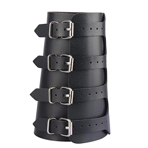 MotiveTech Mittelalterliche Pu Armband Gürtel Wrap Armschiene Gothic Arm Manschette, Schwarz von MotiveTech