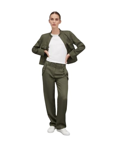 Motivi: Basic-T-Shirt aus Zwei Materialien Weiss XS Autum Winter 24 von Motivi