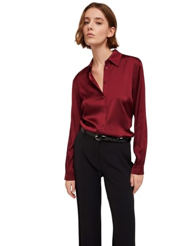 Motivi: Satin-Hemdbluse Burgundy 42 Spring Summer 25 von Motivi