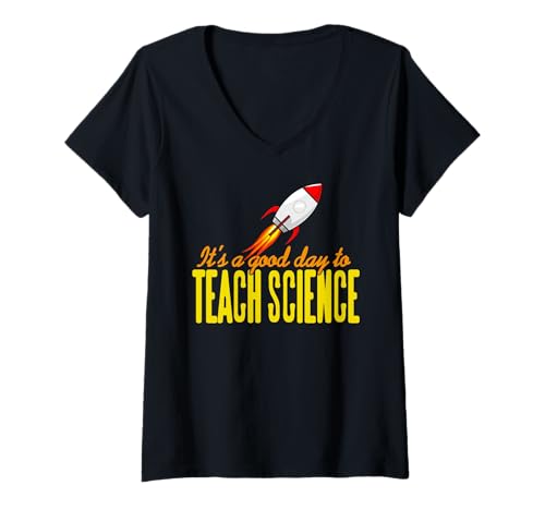 Damen Heute ist EIN guter Tag zum Wissenschaft Lehren Lustig T-Shirt mit V-Ausschnitt Damen Heute ist EIN guter Tag zum Wissenschaft Lehren Lustig T-Shirt mit V-Ausschnitt von Motivierende Rakete Lehrer Spruch MINT Spaß