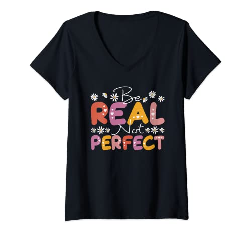Damen Motivierender Spruch, inspirierendes lustiges Zitat T-Shirt mit V-Ausschnitt von Motivierender inspirierender lustiger Spruch