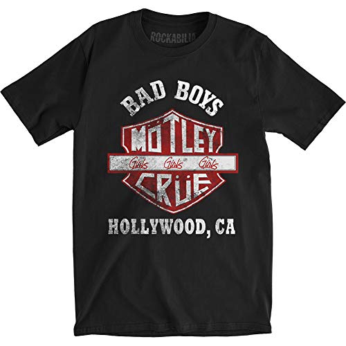 Motley Crue Herren T-Shirt Bad Boys Shield schwarz von Motley Crue