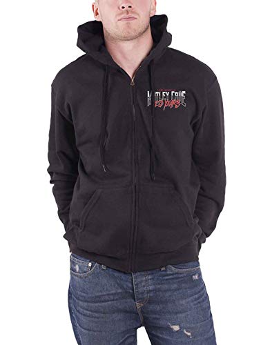 Motley Crue Kapuzenpullover 40 Years Band Logo Nue offiziell Herren Schwarz L von Motley Crue