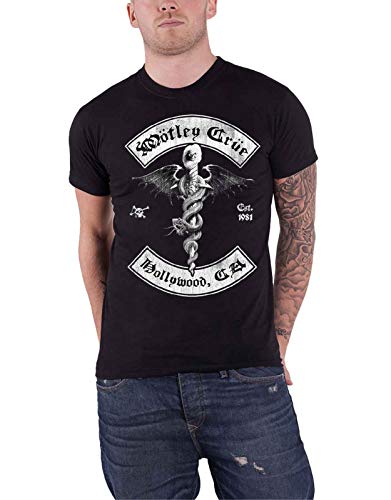 Motley Crue T Shirt Feelgood Hollywood Est 1981 Band Logo offiziell Herren M von Motley Crue