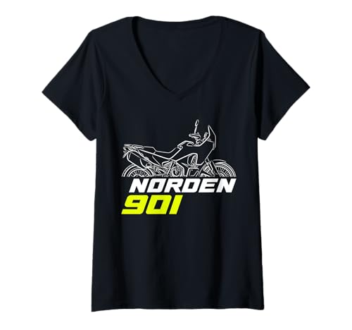 Damen Norden 901 für ADV Motorradfahrer T-Shirt mit V-Ausschnitt Damen Norden 901 für ADV Motorradfahrer T-Shirt mit V-Ausschnitt von Moto Animals