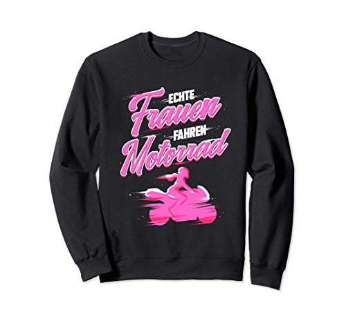 Motorradfahrerin Geschenk Motorsport Frauen Motorrad Damen Sweatshirt von Motocross Bikerin Geschenke Shop