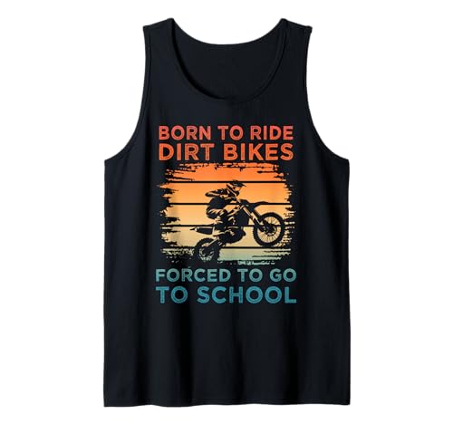 Herren Funny Dirt Bike Forced to Go to School Vintage Motocross Tank Top von Motocross Dirt Bike Rider Outfit
