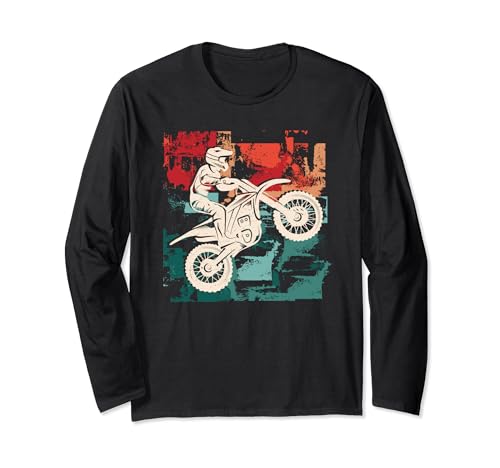 Dirt Biker Dirtbike Vintage Jungen Kinder Motocross Herren Langarmshirt von Motocross Dirtbike Motorrad Fahrer Dirt Biker