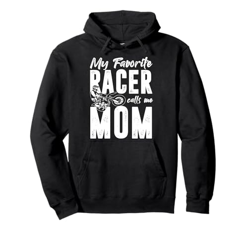 Mein Lieblingsrennfahrer Rennfahrer Nennt Mich Mama Mutter Pullover Hoodie von Motocross Motorrad Fahren Dirt Bike Geschenk