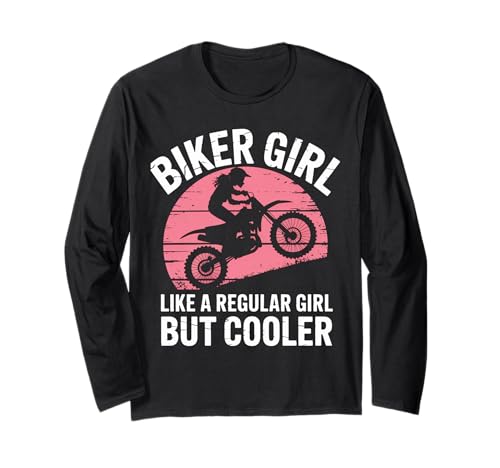 Biker Girl But Cooler Motocross Dirt Bike Supercross MX Langarmshirt von Motocross Rider Design Apparel