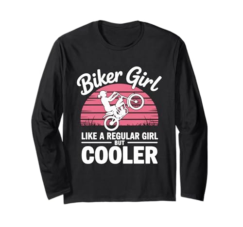 Biker Girl But Cooler Motocross Dirt Bike Supercross MX Langarmshirt von Motocross Rider Design Apparel