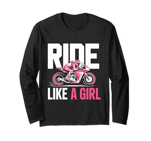 Motocross-Dirtbike-Fahrt wie EIN Mädchen Supercross MX Langarmshirt von Motocross Rider Design Apparel