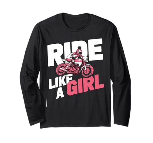 Motocross-Dirtbike-Fahrt wie EIN Mädchen Supercross MX Langarmshirt von Motocross Rider Design Apparel