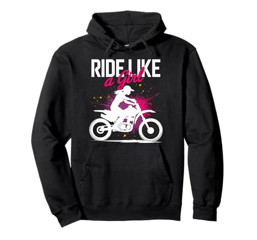 Motocross-Dirtbike-Fahrt wie EIN Mädchen Supercross MX Pullover Hoodie von Motocross Rider Design Apparel