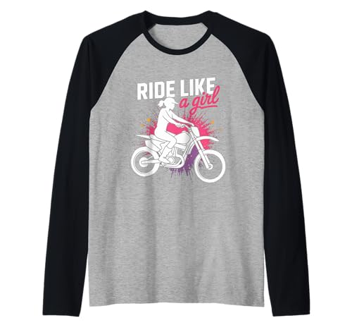 Motocross-Dirtbike-Fahrt wie EIN Mädchen Supercross MX Raglan von Motocross Rider Design Apparel