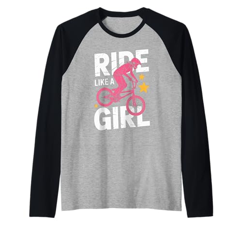 Motocross-Dirtbike-Fahrt wie EIN Mädchen Supercross MX Raglan von Motocross Rider Design Apparel