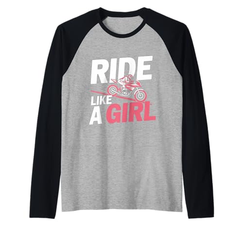 Motocross-Dirtbike-Fahrt wie EIN Mädchen Supercross MX Raglan von Motocross Rider Design Apparel