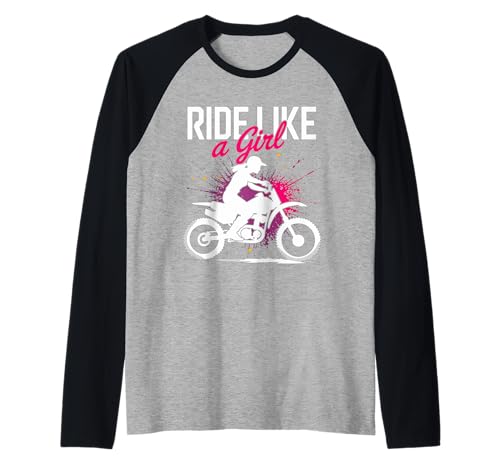 Motocross-Dirtbike-Fahrt wie EIN Mädchen Supercross MX Raglan von Motocross Rider Design Apparel