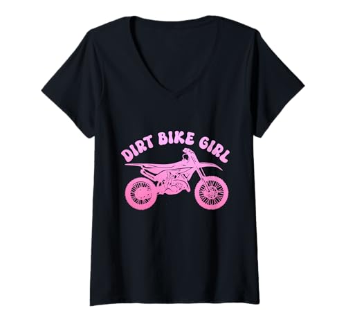 Damen Dirt Bike Girl Motocross Enduro Rider Lustiges rosa Motorrad T-Shirt mit V-Ausschnitt Damen Dirt Bike Girl Motocross Enduro Rider Lustiges rosa Motorrad T-Shirt mit V-Ausschnitt von Motocross & Dirt Bike - Apparel & Gifts
