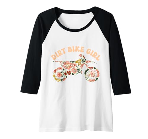 Damen Dirt Bike Girl Motocross MX Rider Motorrad Floral Hippie Raglan Damen Dirt Bike Girl Motocross MX Rider Motorrad Floral Hippie Raglan von Motocross & Dirt Bike - Apparel & Gifts