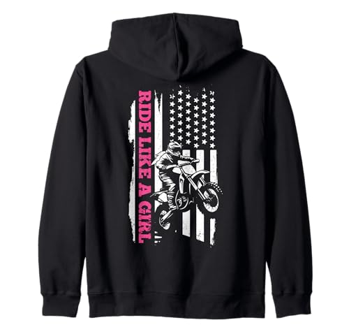 Dirt Bike Girl Motocross Enduro Rider Lustiges Motorrad Kapuzenjacke von Motocross & Dirt Bike - Apparel & Gifts