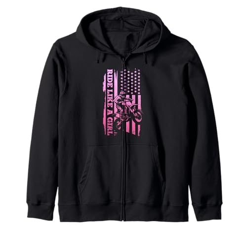 Dirt Bike Girl Motocross Enduro Rider Lustiges Motorrad Kapuzenjacke von Motocross & Dirt Bike - Apparel & Gifts