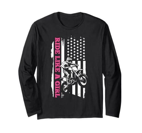 Dirt Bike Girl Motocross Enduro Rider Lustiges Motorrad Langarmshirt von Motocross & Dirt Bike - Apparel & Gifts