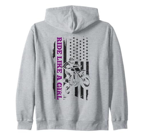 Dirt Bike Girl Motocross Enduro Rider Motorrad Patriotisch Kapuzenjacke Dirt Bike Girl Motocross Enduro Rider Motorrad Patriotisch Kapuzenjacke von Motocross & Dirt Bike - Apparel & Gifts