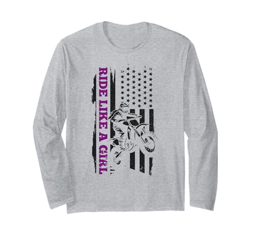 Dirt Bike Girl Motocross Enduro Rider Motorrad Patriotisch Langarmshirt Dirt Bike Girl Motocross Enduro Rider Motorrad Patriotisch Langarmshirt von Motocross & Dirt Bike - Apparel & Gifts