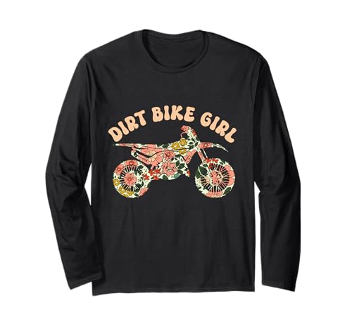 Dirt Bike Girl Motocross MX Rider Motorrad Floral Hippie Langarmshirt von Motocross & Dirt Bike - Apparel & Gifts